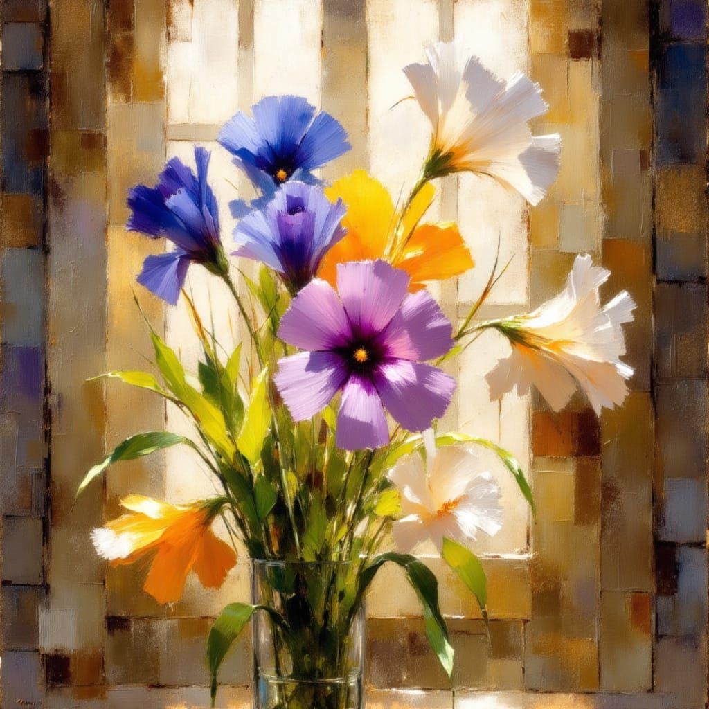 Radiant Bloom in Impressionistic Style