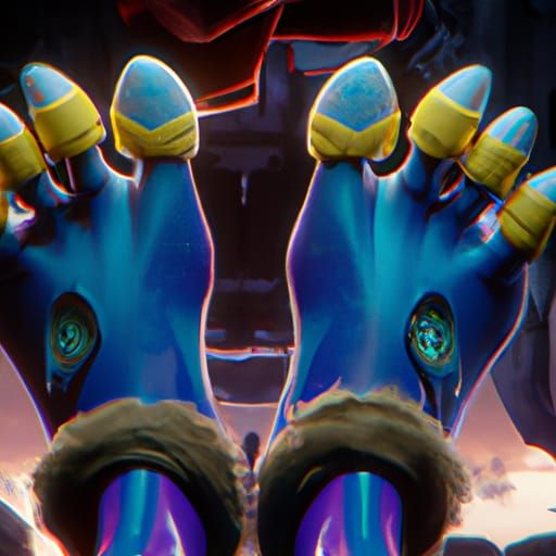 Detailed Sonic Feet Art: Fantasy Concept