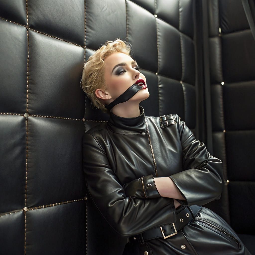 Demonic Marilyn Monroe in Leather Straitjacket, Padded Cell