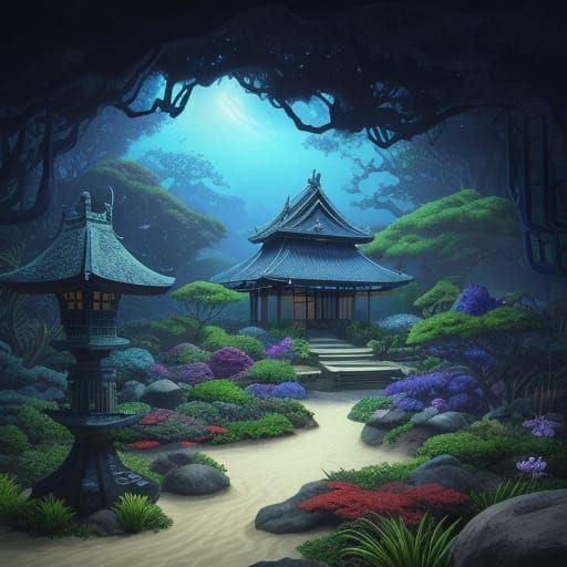 Japanese botanical garden inspired by Lilioukalani Gardens in Hawaii. Night on Bald Mountain from Fantasia. A blue whale...