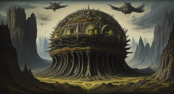 MONSTER CAIRN IN A SURREAL LANDSCAPE #1