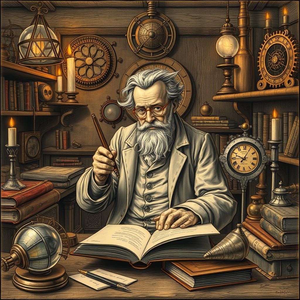 A Scientist's Workshop in 16th-Century Style