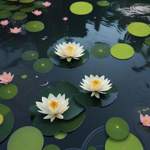 Koi Fish in Pond: Dreamy 3D Anime Art