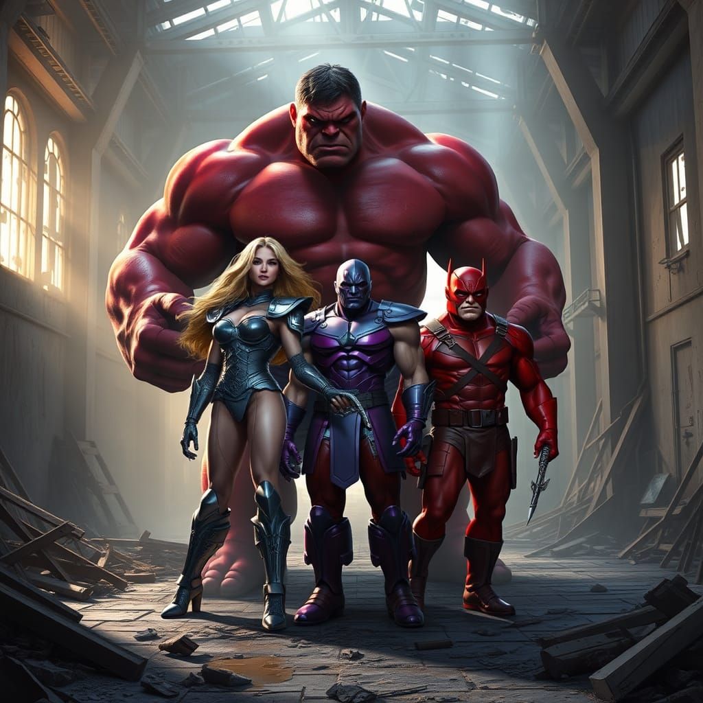 Red Hulk and Unlikely Allies Stand Defiant