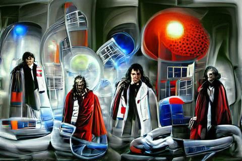 Doctor Who Morbius Doctors: Science Fiction Art