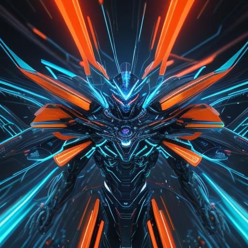 Sazer X Transformation in Surreal Sci-Fi Art