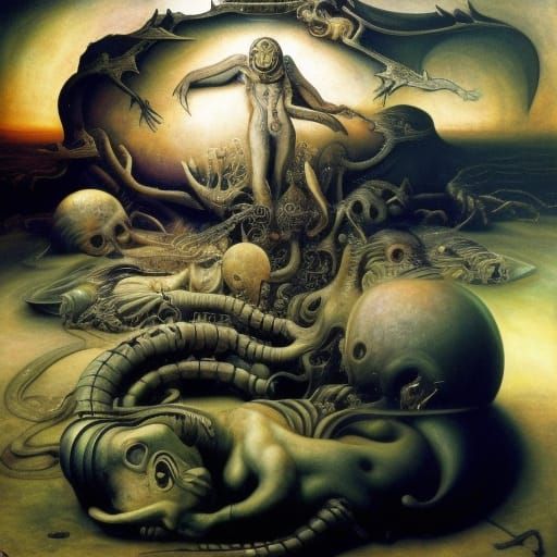 Death on Pale Horse: Surreal Vision in Giger Style