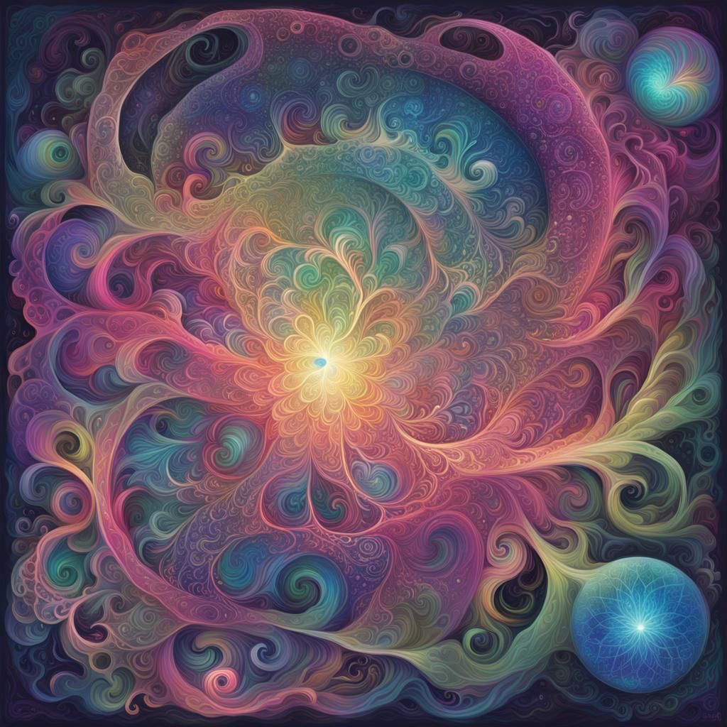 Iridescent Light Forms Unveiling Cosmic Circuitry