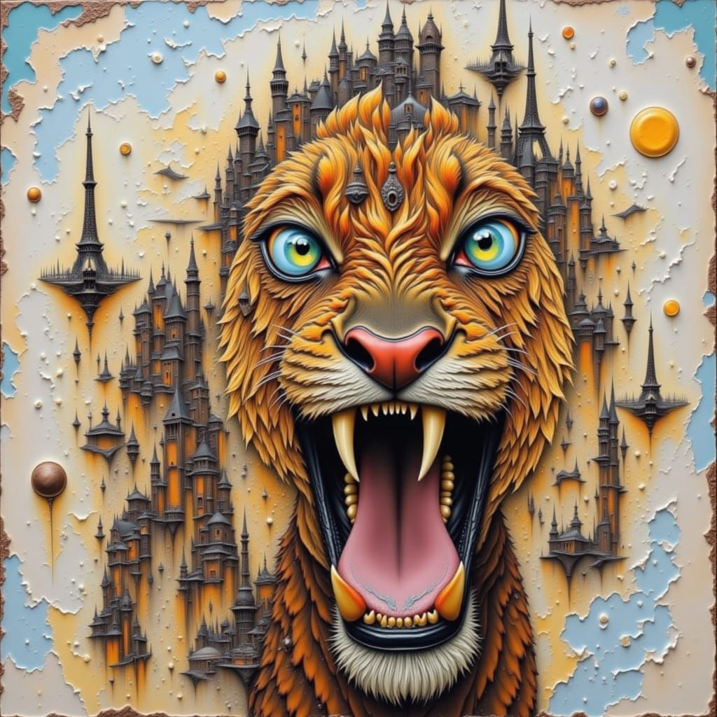 Stylized AI Portrait of a Human Figure