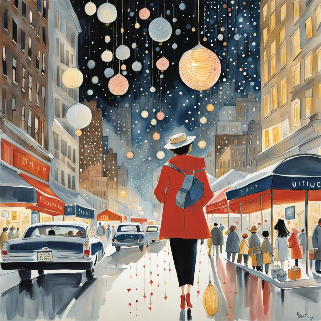 Abstract Swirling Op Art Style Painting