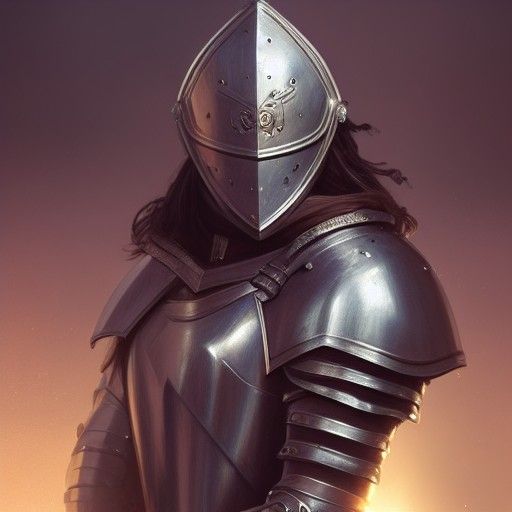 Detailed Portrait of Medieval Knight, Trending Art