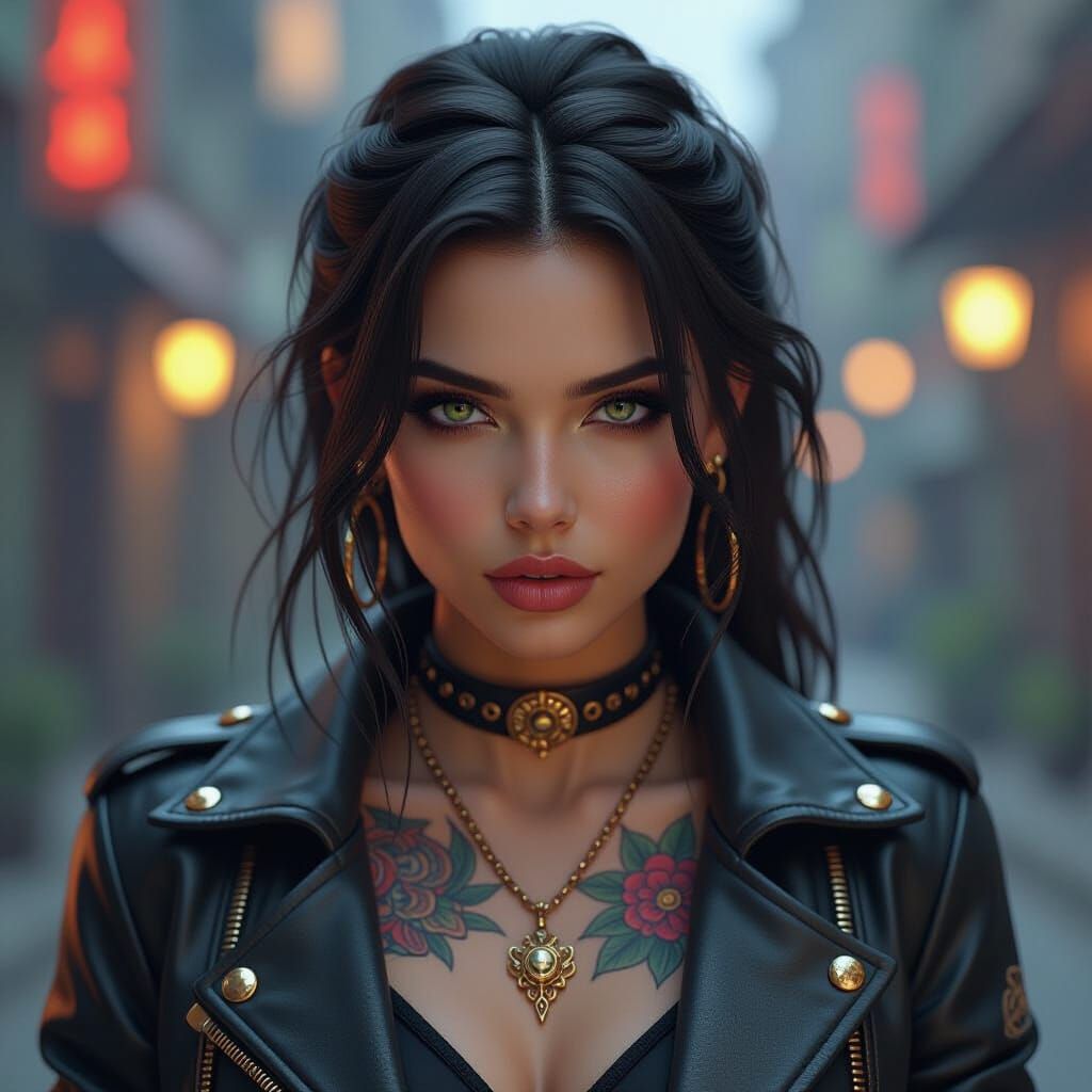 Dragon Tattoo Portrait: Fantasy Realism and Ornate Details