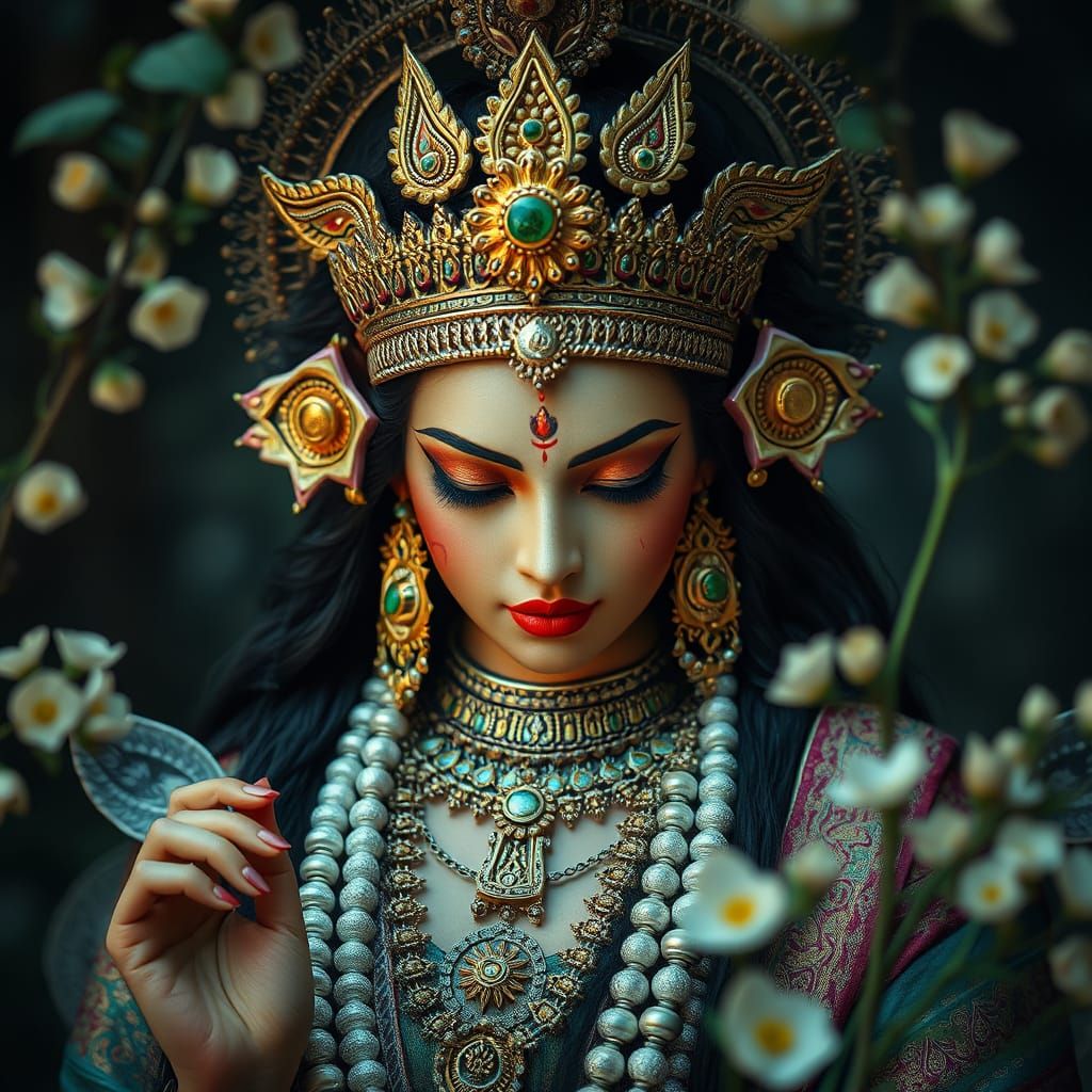 Vainakh Goddess of Spring in Hyperrealistic HDR