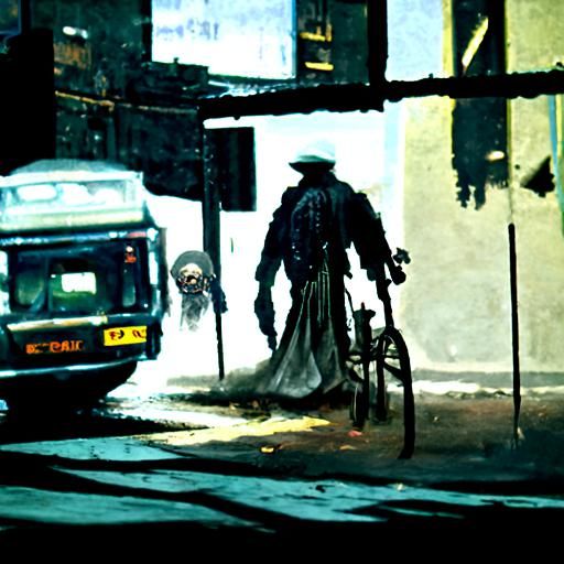 Victorian London Horror Scene on Misty Street