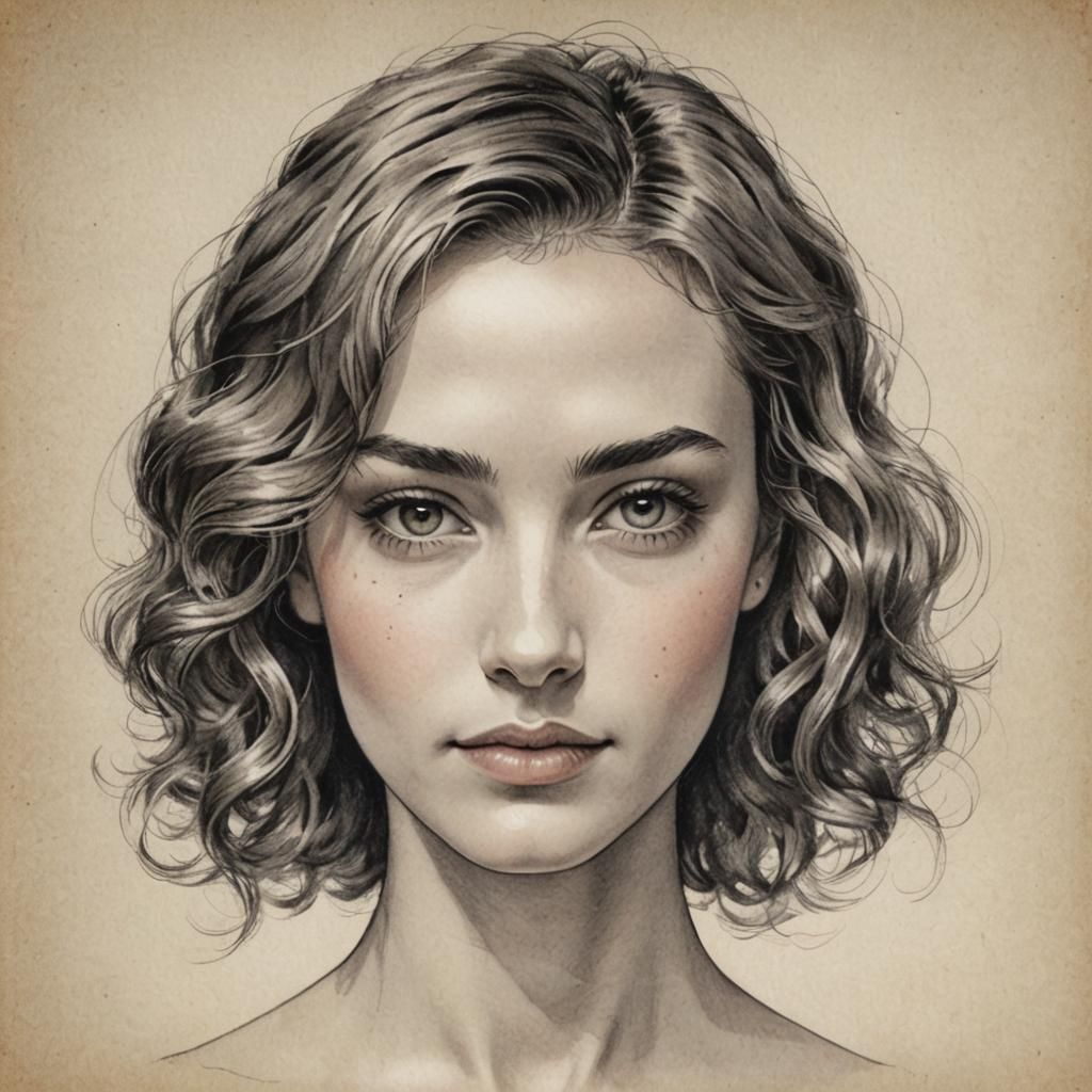 Detailed Matte Painting of a Person with Unique Features