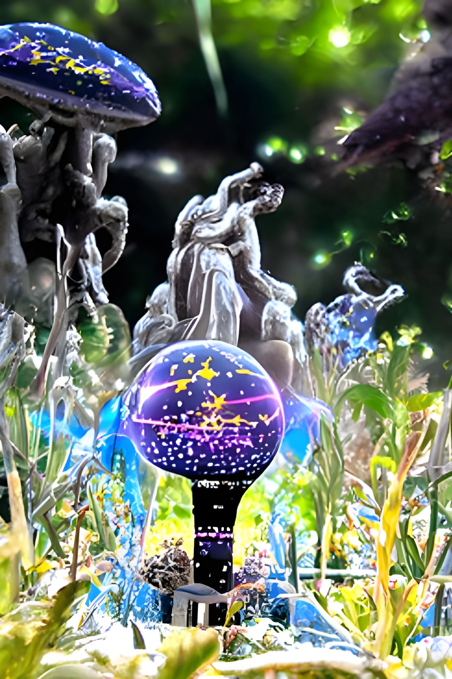 Astral Planetarium Projection with Bioluminescent Fireflies