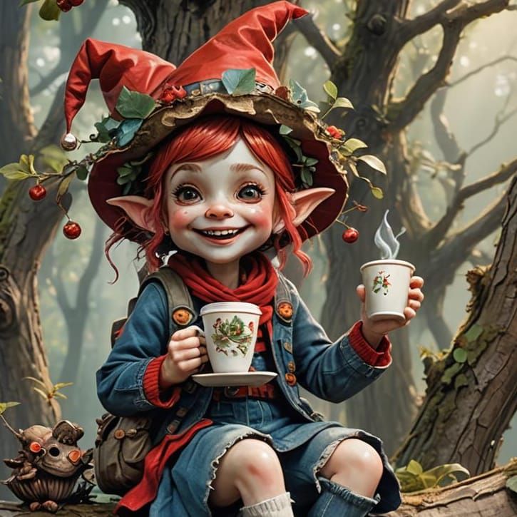 She giggled, a melody of pure delight, her smile as radiant ...