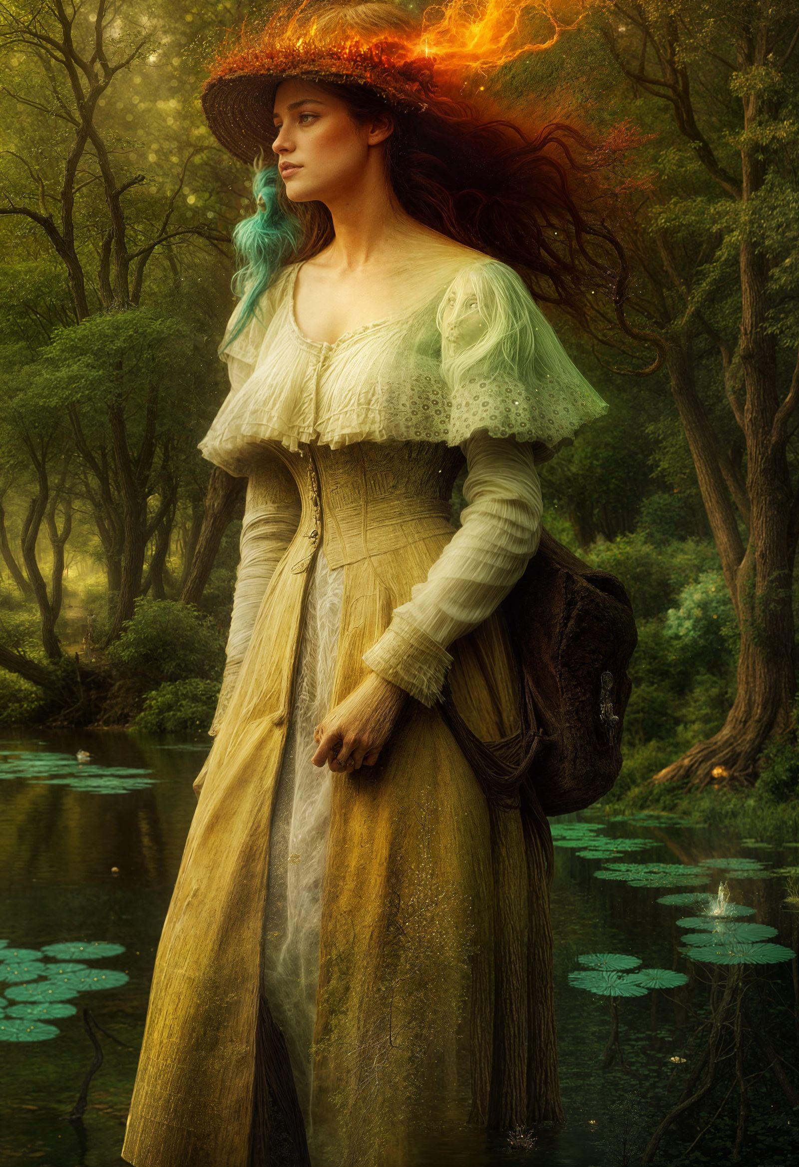 Our Witch on a windy day in The Garden