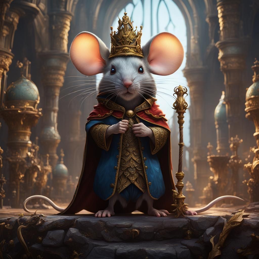 Detailed Matte Painting of a Fantasy Mouse King