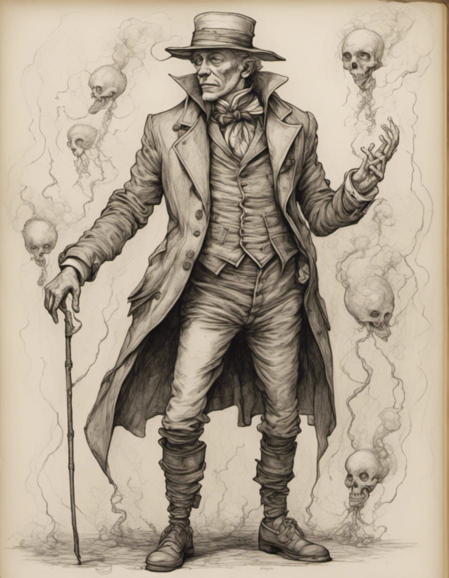 Vintage Character Study in Cartoon Style