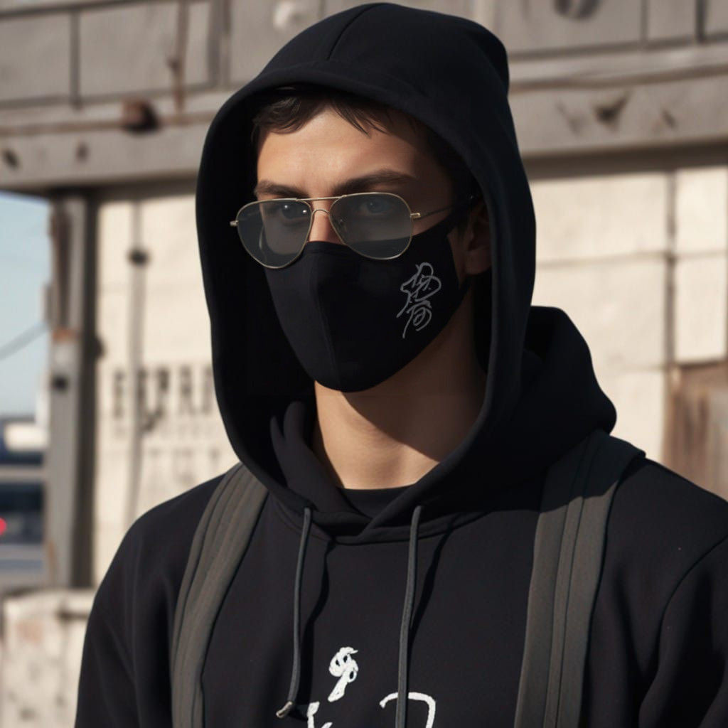 Mysterious Figure in Dark Urban Landscape