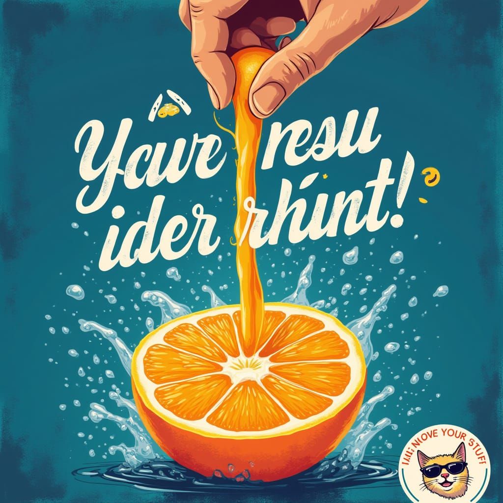 Vibrant Orange Slice Splash in Bold Summer Colors