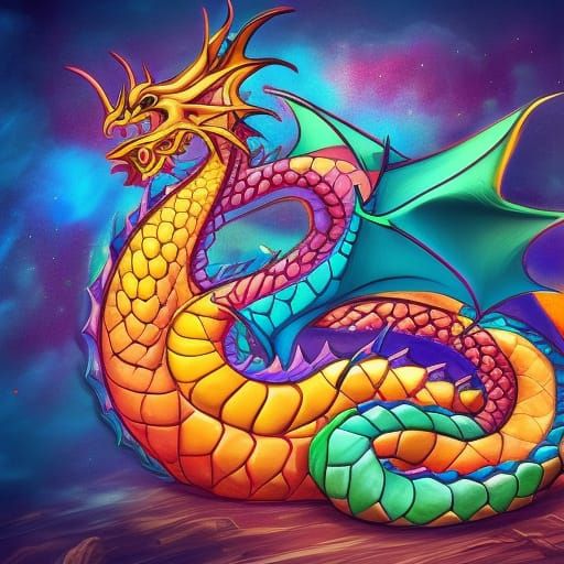 Hyperrealistic Kindness Dragon Concept Art