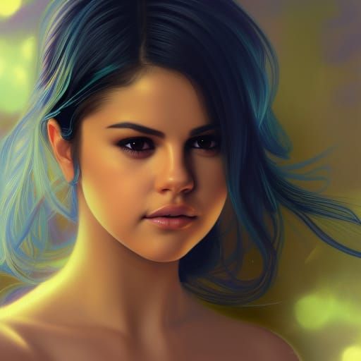 Selena Gomez Portrait in Sunlight: Realism in Oil