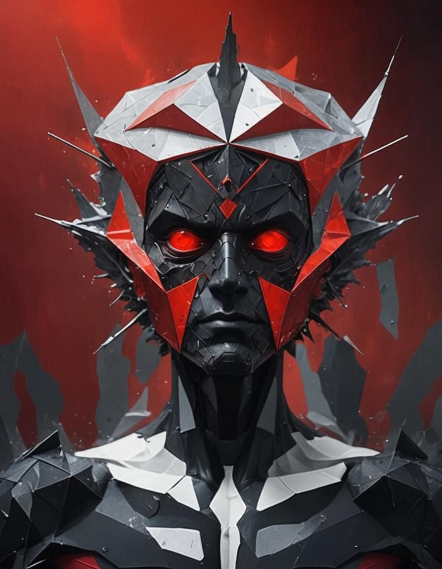 Shirtless Man in Red Underwear: Digital Art