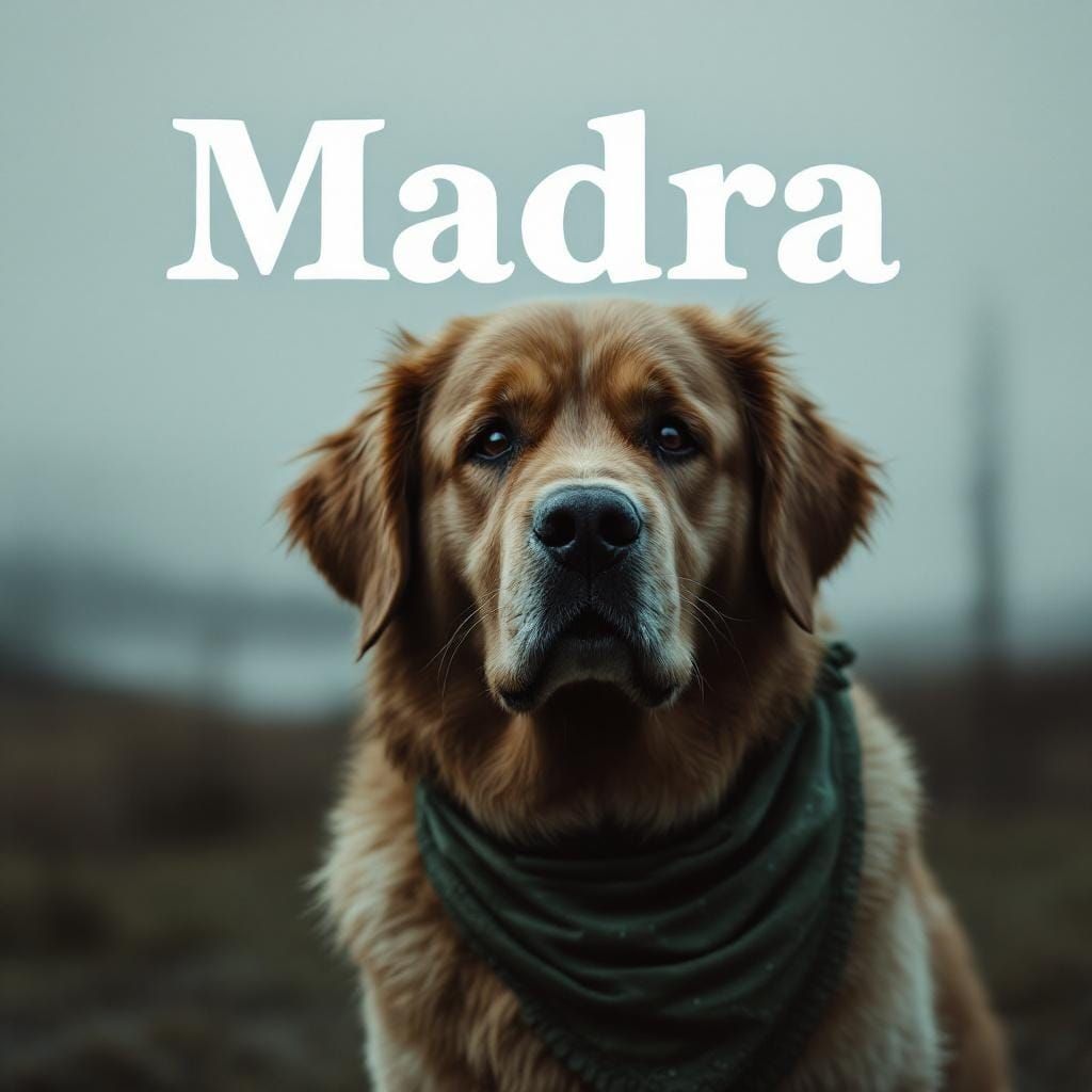 Newfoundland Dog Book Cover in Cinematic Style