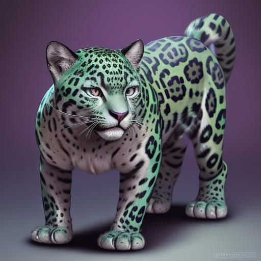 Bejeweled Jaguar Digital Art