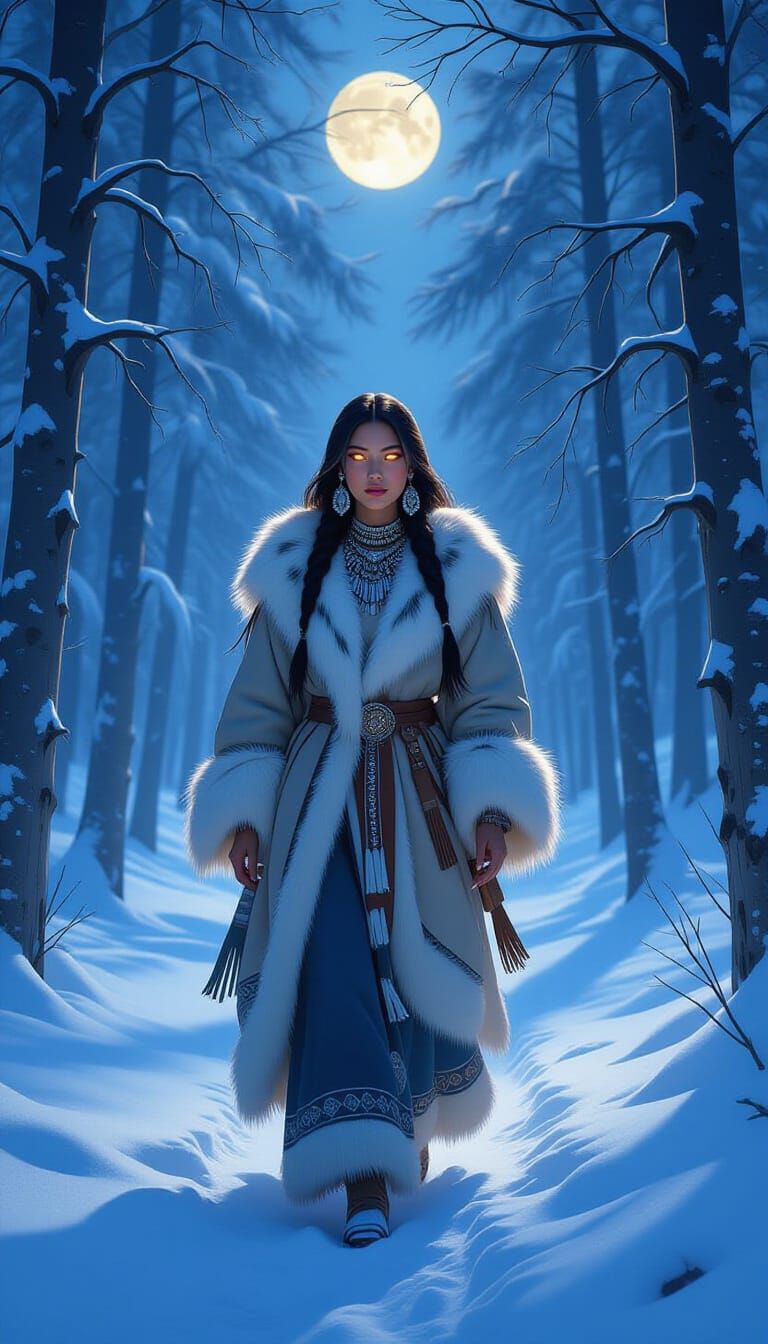Native wife wolf coats