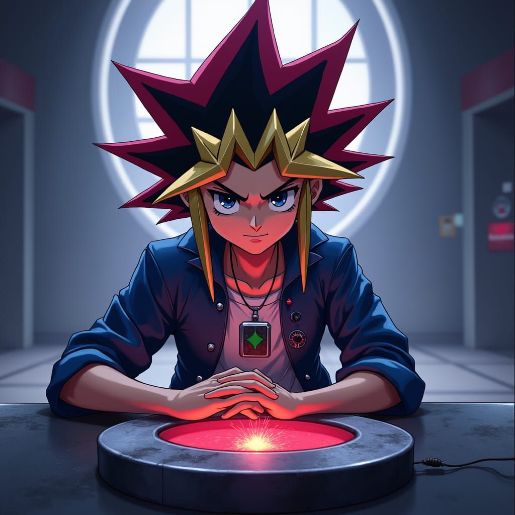 Young Duelist in Metallic Arena, Anime Style