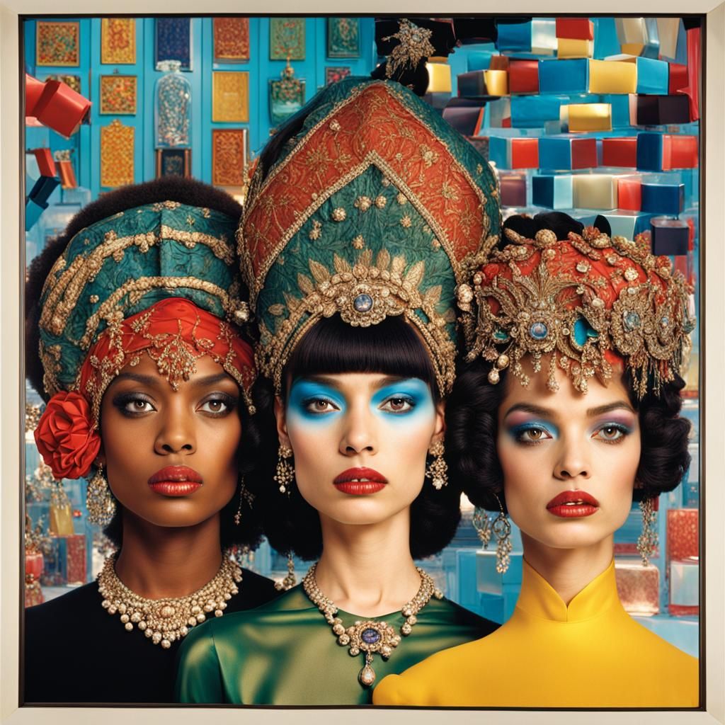 Simultaneous Dresses in Hyperreal Style