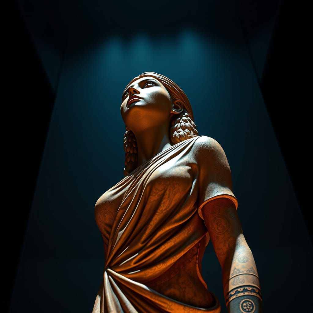 Elegant Inca Goddess in Golden Splendor