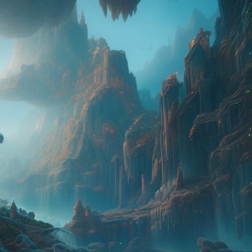 Detailed Matte Painting of Yarn in Deep Color