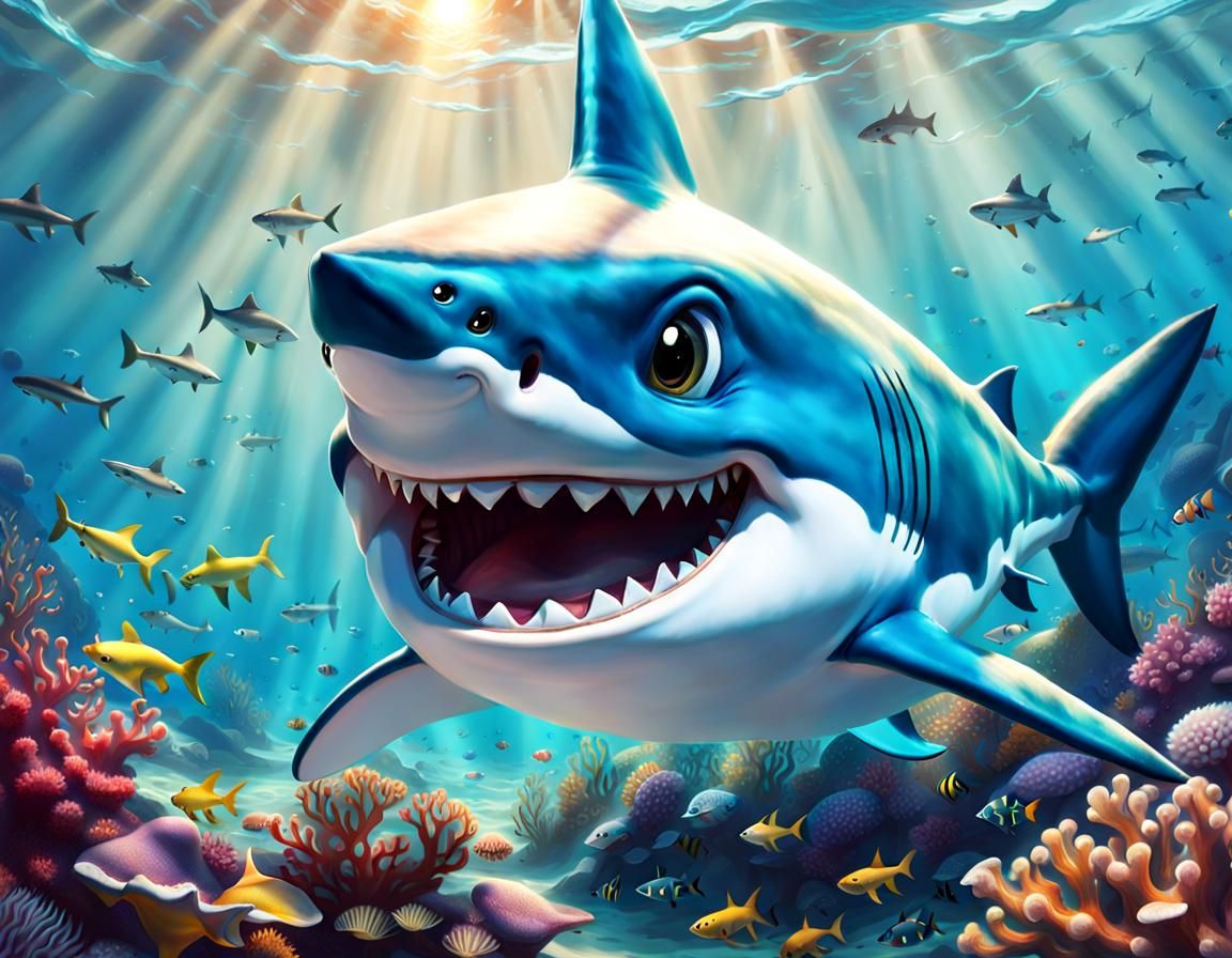 Blue Cute Shark