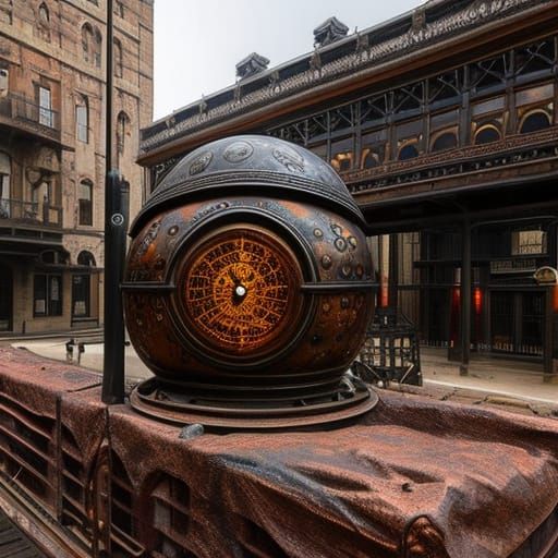 Eldritch Clock Spheres in a Dreamcore Landscape