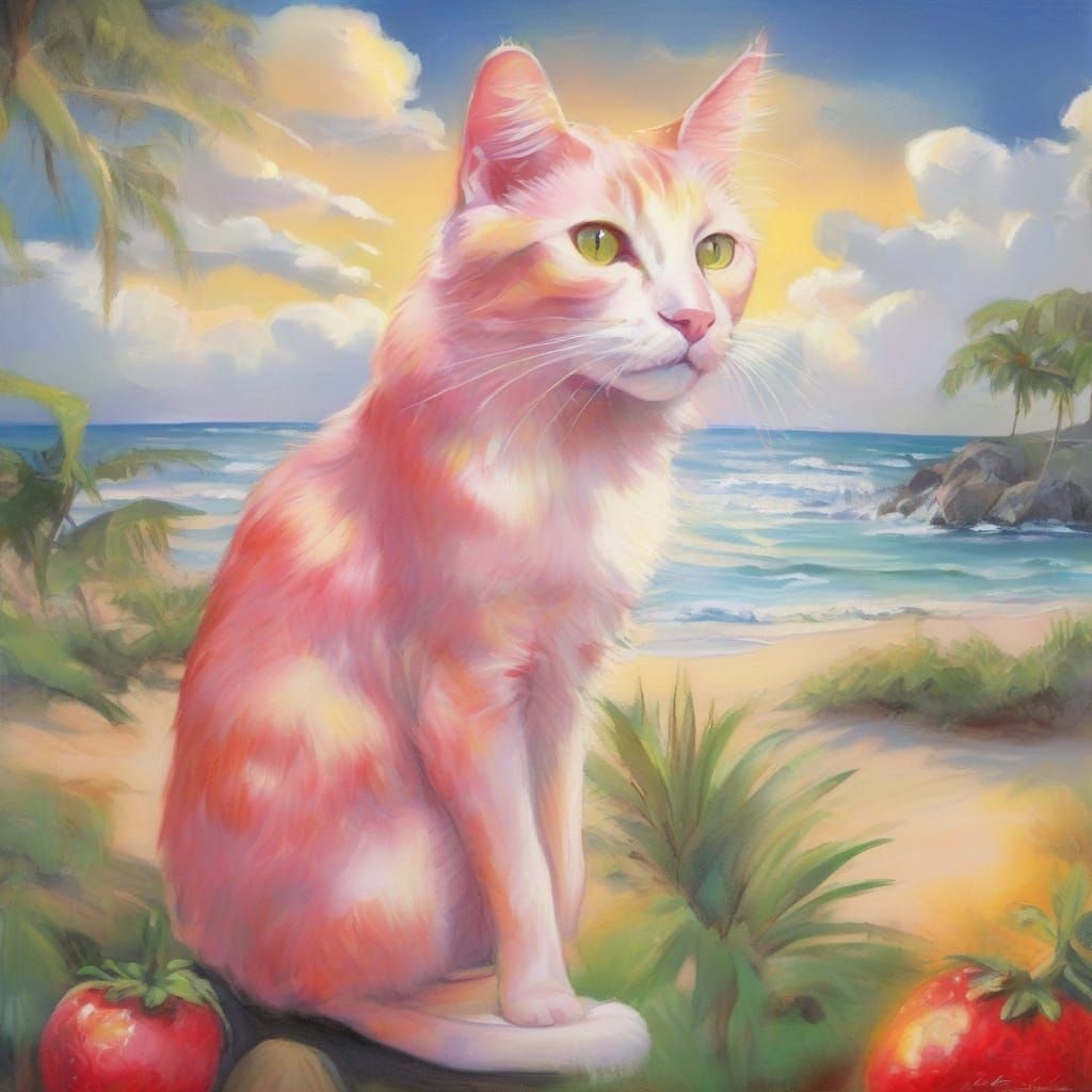 Feline Fantasy in Coconut Paradise