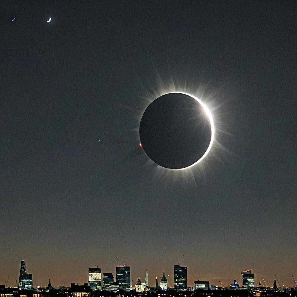 Total Solar Eclipse Darkens London: Photograph