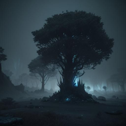 Cinematic 3D Game Scene with Intricate Details