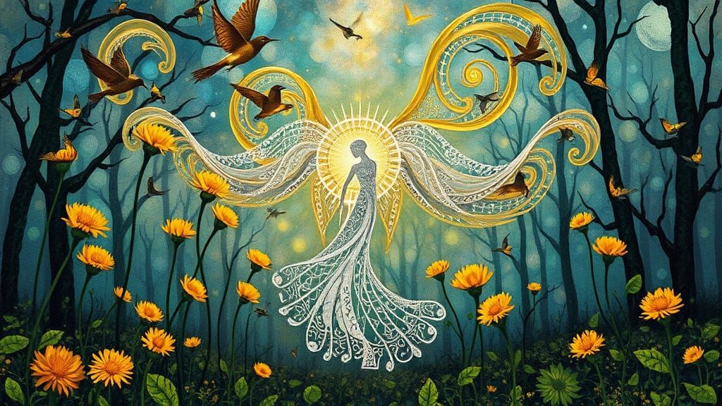 Lost Star Radiates Ethereal Glow in Bio-Art Landscape