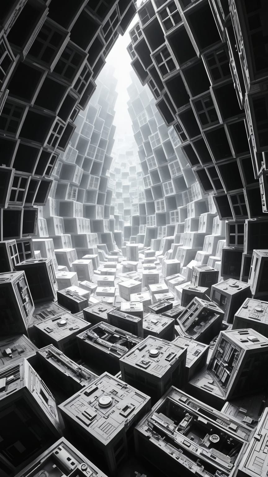 Minimalist Visualization of Dying Emptiness