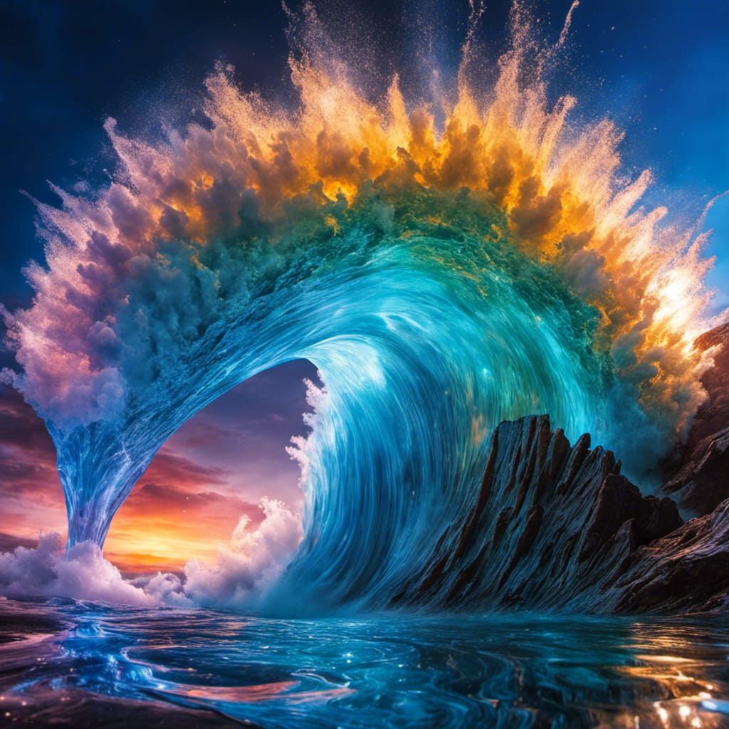 Exploding Diamond Light in a Glass Lava Lamp