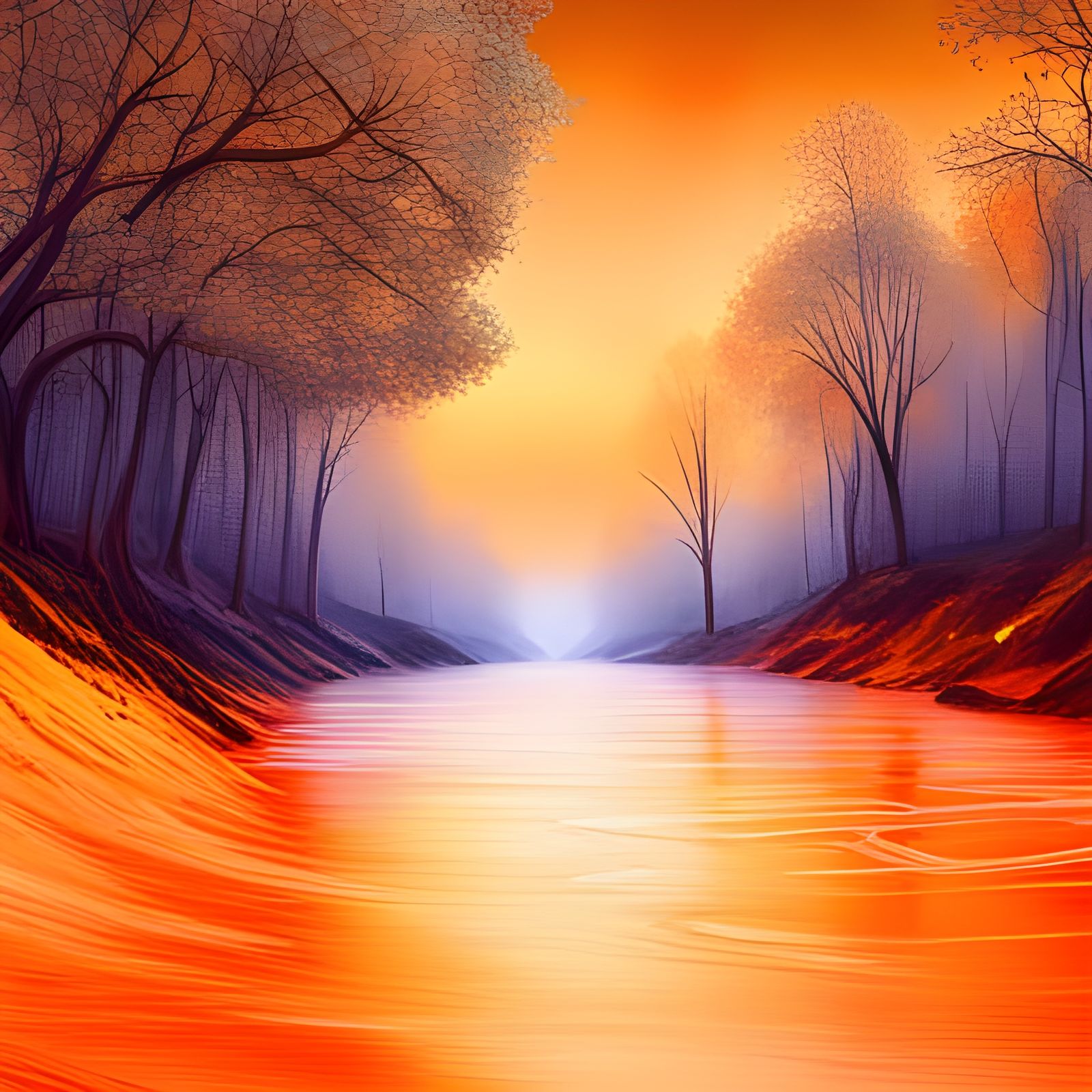 Minimalist Orange Composition in 8K HD