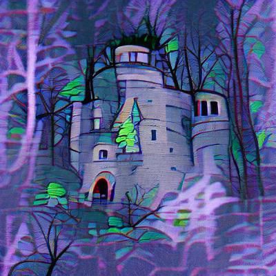 Mystical Castle Hidden in Ancient Forest