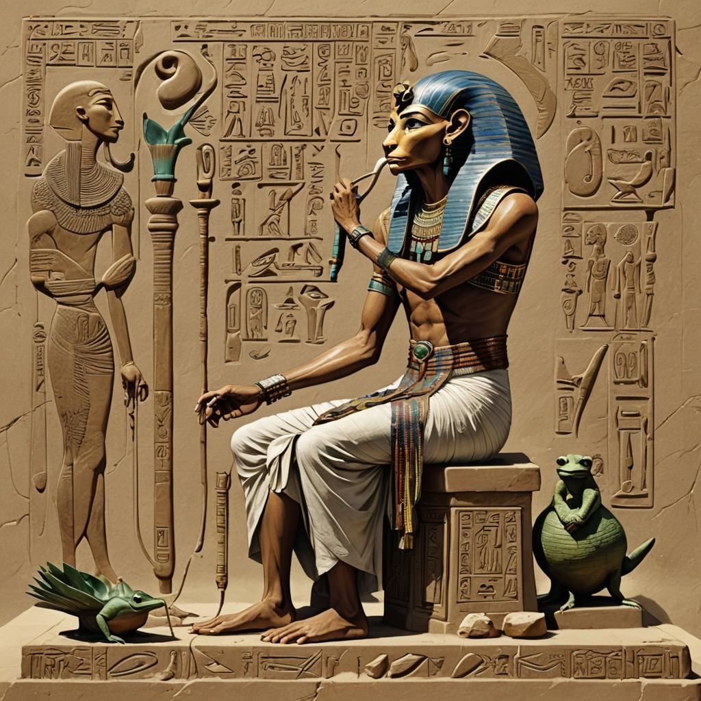 Thoth Counts on a Mirrorsian Computer, Digital Art