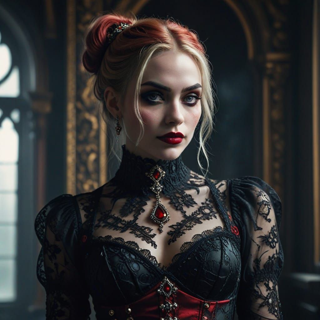 Gothic Victorian Beauty in Haute Couture