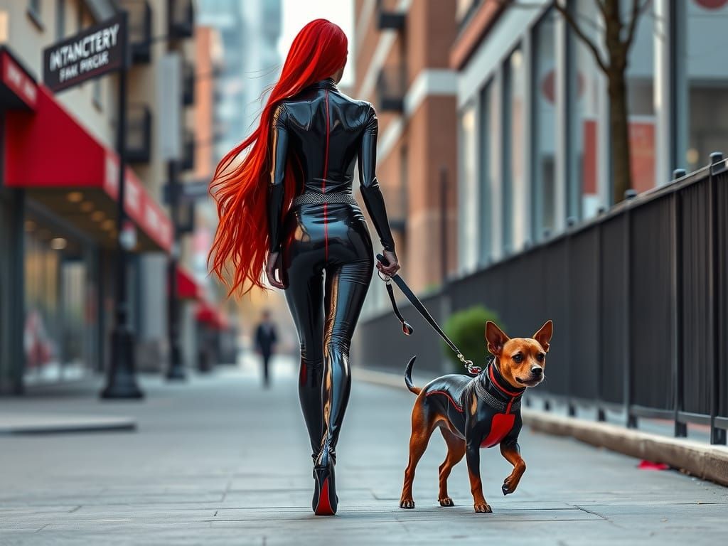 Woman and her dog