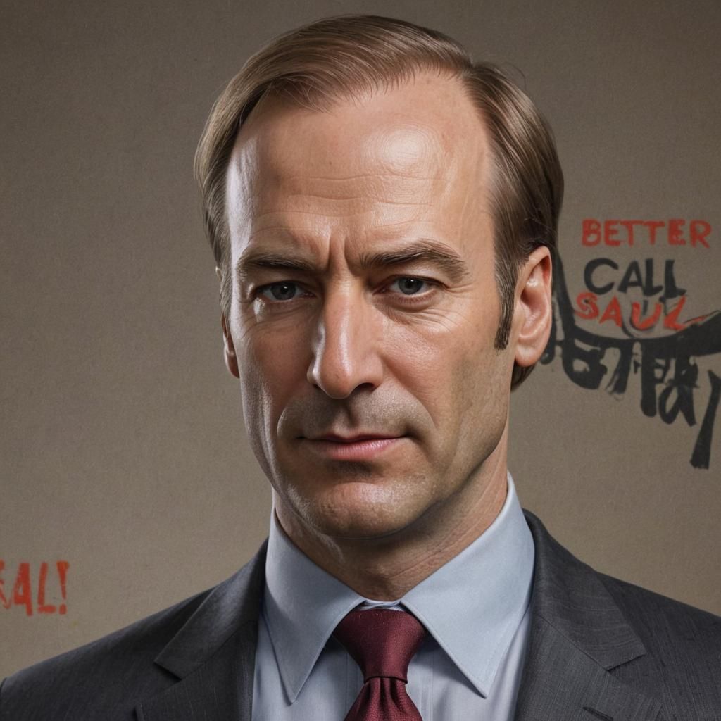 Hyperrealistic Portrait of Lawyer Jimmy McGill as Art